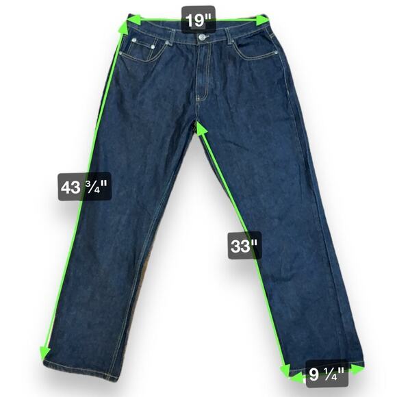 VTG Evolution in Design Jeans Mens Straight Leg Dark Wash Y2K Classic Size 38/34 - Picture 7 of 7